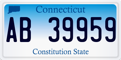 CT license plate AB39959