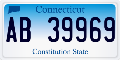 CT license plate AB39969