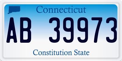 CT license plate AB39973