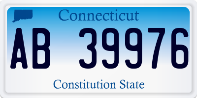 CT license plate AB39976