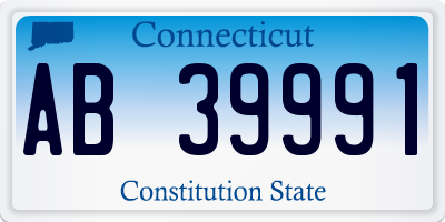 CT license plate AB39991