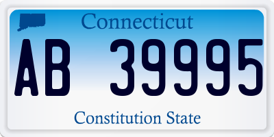 CT license plate AB39995