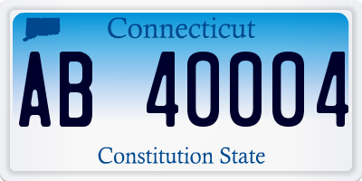 CT license plate AB40004