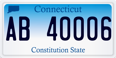 CT license plate AB40006