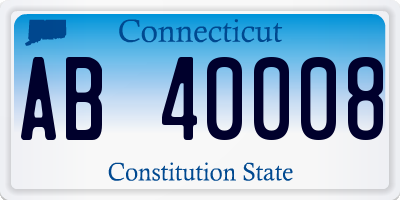 CT license plate AB40008