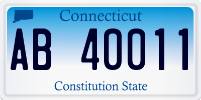 CT license plate AB40011