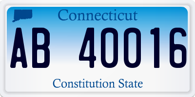 CT license plate AB40016