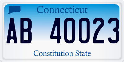 CT license plate AB40023