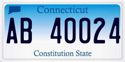 CT license plate AB40024