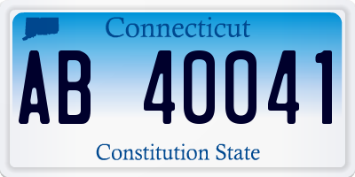 CT license plate AB40041