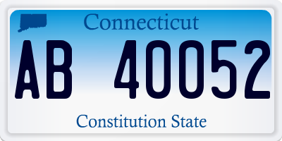 CT license plate AB40052