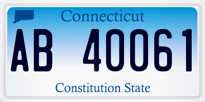 CT license plate AB40061