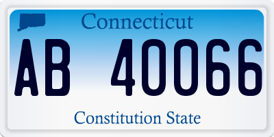 CT license plate AB40066