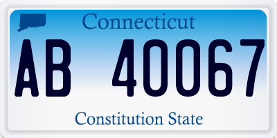 CT license plate AB40067