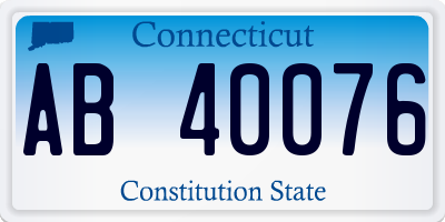 CT license plate AB40076