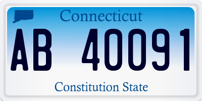 CT license plate AB40091