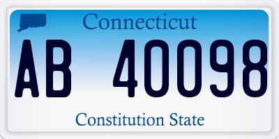 CT license plate AB40098