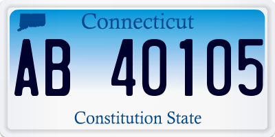 CT license plate AB40105