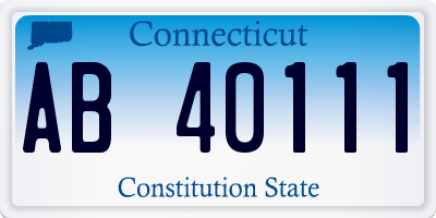 CT license plate AB40111