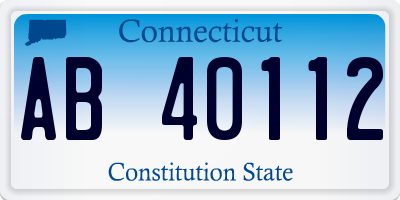 CT license plate AB40112