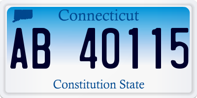 CT license plate AB40115