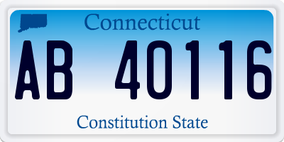 CT license plate AB40116