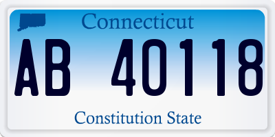 CT license plate AB40118