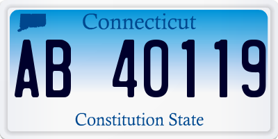 CT license plate AB40119