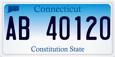 CT license plate AB40120