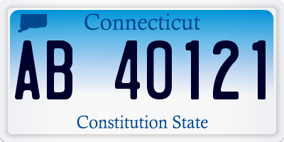 CT license plate AB40121