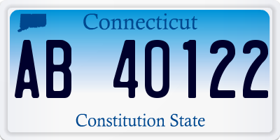 CT license plate AB40122