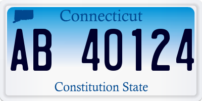 CT license plate AB40124