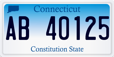 CT license plate AB40125