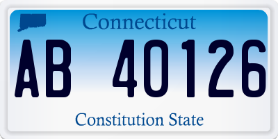 CT license plate AB40126