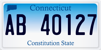 CT license plate AB40127