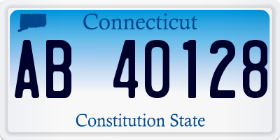 CT license plate AB40128