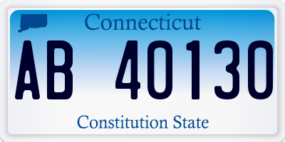 CT license plate AB40130