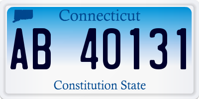 CT license plate AB40131