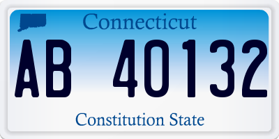 CT license plate AB40132