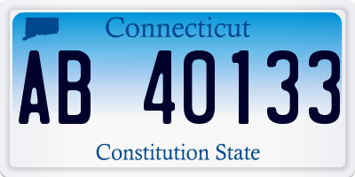 CT license plate AB40133