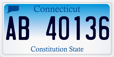 CT license plate AB40136