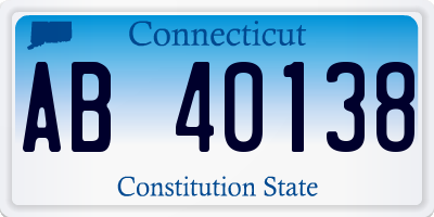 CT license plate AB40138