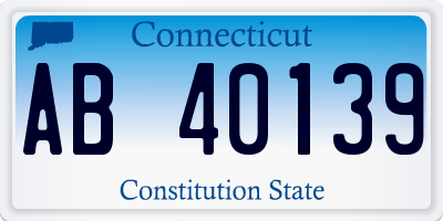 CT license plate AB40139