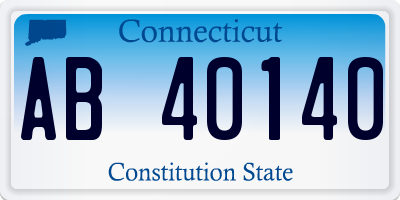 CT license plate AB40140