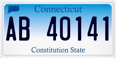 CT license plate AB40141