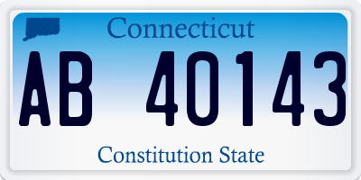 CT license plate AB40143