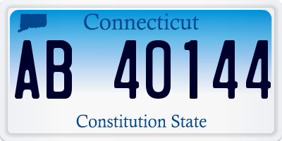 CT license plate AB40144