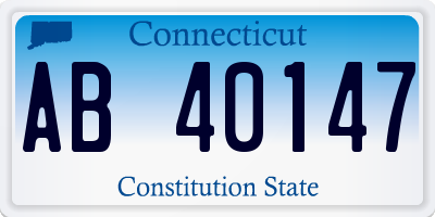 CT license plate AB40147