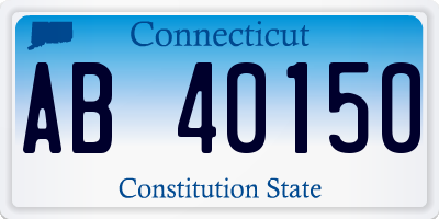 CT license plate AB40150