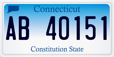 CT license plate AB40151